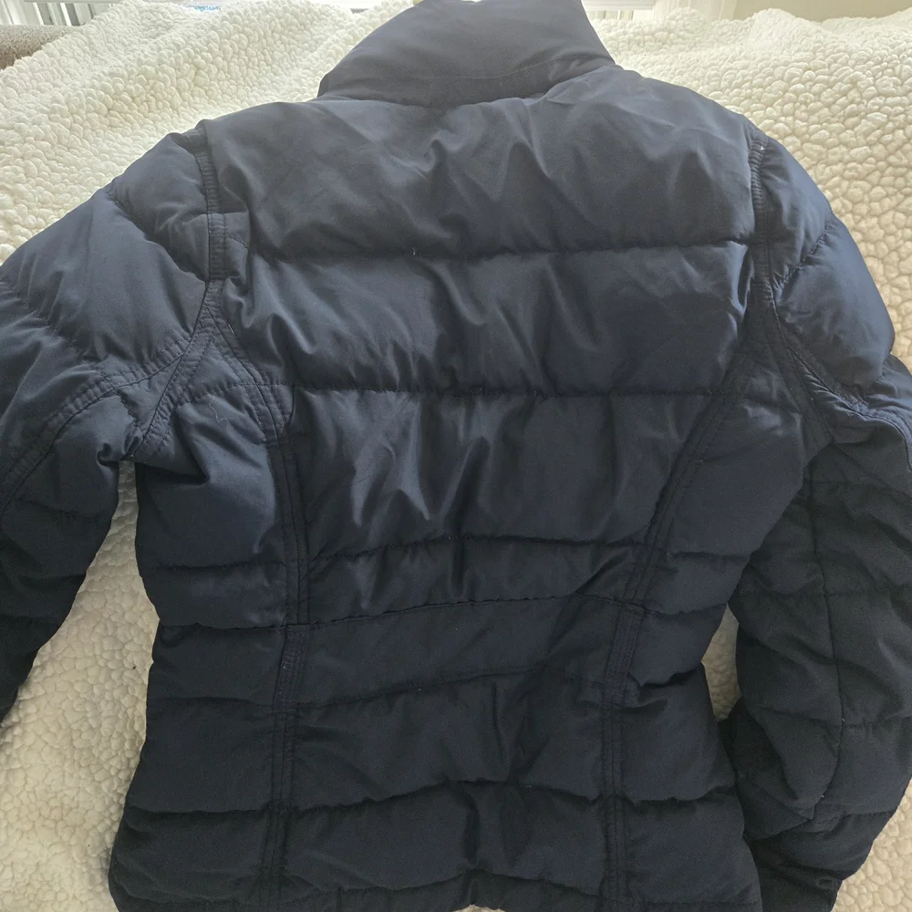 Hollister Women's Dark Blue Puffer Jacket - Picture 4 of 4